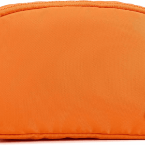 Two Way Zipper Fanny Pack Nylon Everywhere Belt Bag for Women, Water Repellent Waist Packs, Crossbody Bags with Adjustable Strap (Dark Orange).