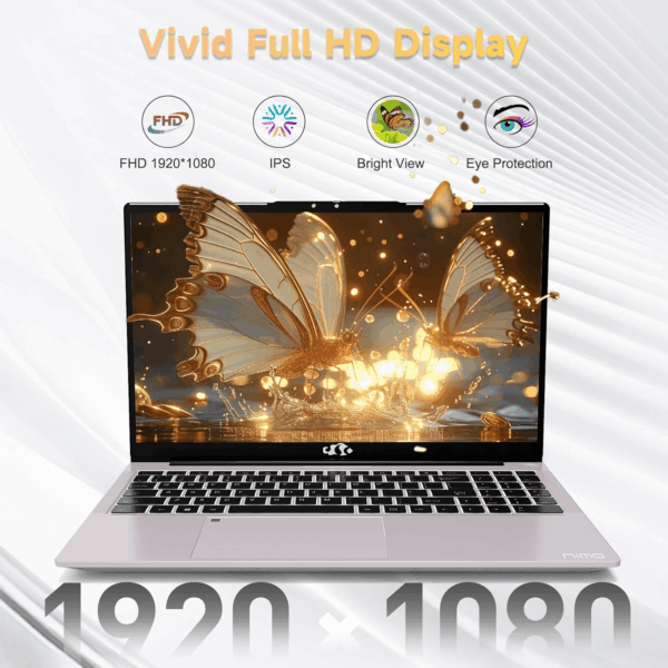 15.6-Fhd-Laptop Student-Laptop, 16GB RAM 1TB SSD, Intel Pentium Quad-Core N100 Processor (Up to 3.4Ghz) Backlit Keyboard Fingerprint Wifi 6 BT5.2 Business-Laptop, 2 Years Warranty Windows 11 Laptop - Image 2
