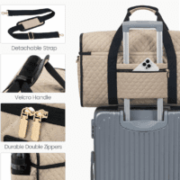 Travel Duffle Bag, Weekender Bags for Women, Carry on Duffel Bags for Airplanes, Overnight Bag with Toiletry Bag, Hospital Bag for Labor and Delivery, Yoga Gym Bag with Wet Pocket, 3Pcs Set - Image 4