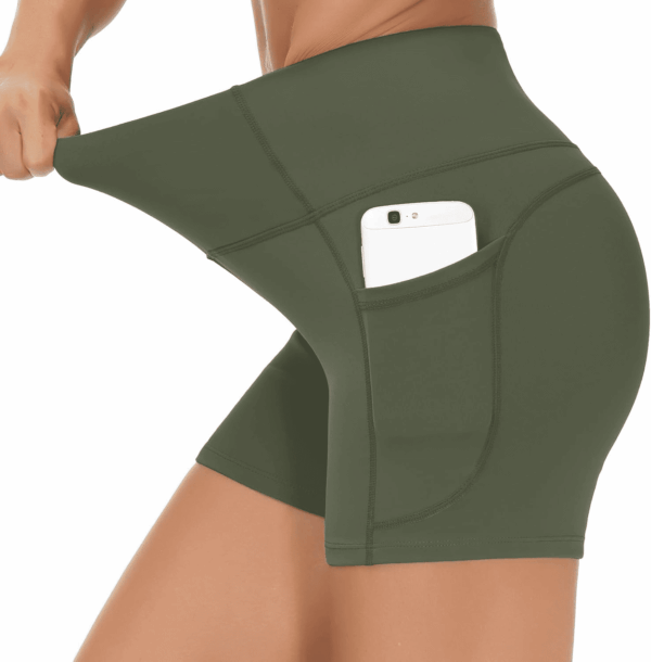 Women'S High Waist Workout Shorts Breathable Dolphin Split Elastic Lounge Yoga Shorts - Image 3