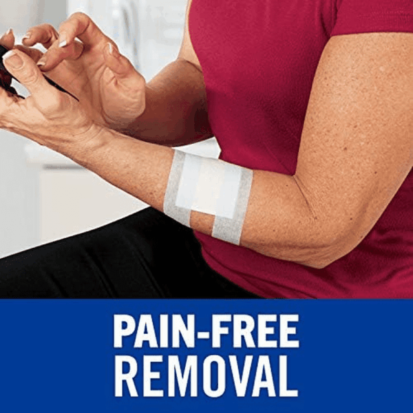 Strong Hold Pain-Free Removal Tape, Silicone Adhesive, Secures Dressing and Lifts Away Cleanly - 1 in X 4 Yds, 1 Roll of Tape - Image 3