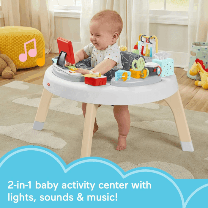 Baby to Toddler Learning Toy 2-In-1 like a Boss Activity Center and Play Table with Lights Music and Sounds - Image 2