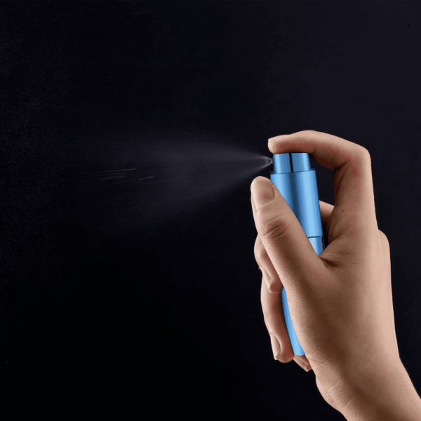 8Ml Portable Mini Perfume Atomizer(4 Pcs)，Refillable Empty Small Spray Bottle for Travel, Twist Tpye Pocket Cologne Sprayer (Matte Black, Pink, Blue, Silver) - Image 2