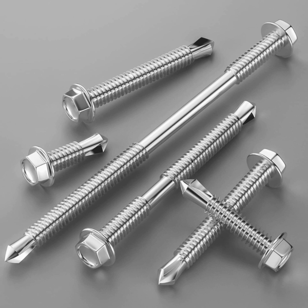 (300Pcs) #8×3/4" Hex Washer Head Self Drilling Screws, 410 Stainless Steel Metal Sheetscrews，Tek Screws, Self Drilling Screws, Self Tapping Screws,Sheet Metal Screws - Image 4