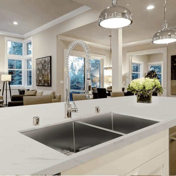 Kitchen Sink 33" X 19" X 10" Undermount 304 Stainless Steel 50/50 Double Bowl with Accessories 16 Gauge for Workstation, Prep Kitchen, Bar - Image 6