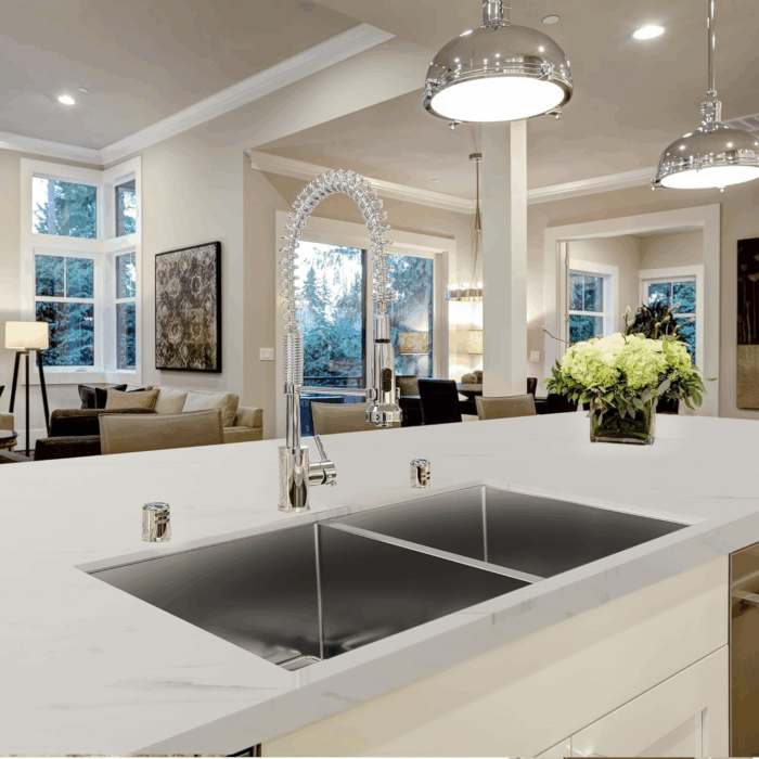 Kitchen Sink 33" X 19" X 10" Undermount 304 Stainless Steel 50/50 Double Bowl with Accessories 16 Gauge for Workstation, Prep Kitchen, Bar - Image 6