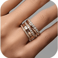 Gold Rings for Women Non Tarnish, 14K Gold Plated Dainty Stacking Cubic Zirconia Thumb Rings, Gold Knuckle Women Rings Set Jewelry Size 5-10
