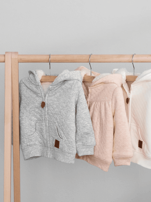 Baby Hooded Sweater Jacket with Sherpa Lining - Image 3