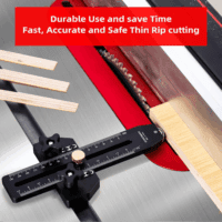 Thin Rip Jig Table Saw Jig Guide for Making Repetitive Narrow Thin Strip Cuts Woodworking Tools Fast Thin Ripping Guide for Table Saw Band Saw Router Table Fits for 3/8" X 3/4" T Slot - Image 7