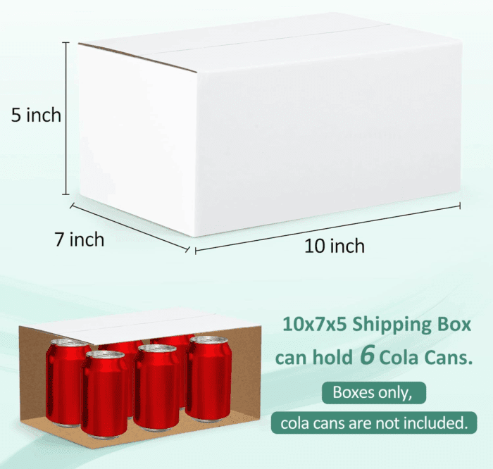 10X7X5-Small-Shipping-Boxes-30-Pack-White-Corrugated-Box-Mailers, Cardboard Boxes for Packaging Small Business, Mailing - Image 2
