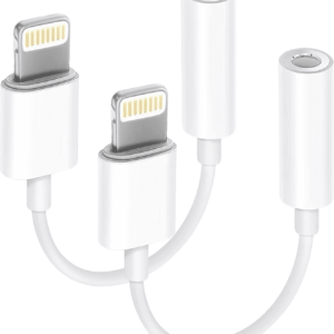 Apple Mfi Certified 2 Pack Lightning to 3.5 Mm Headphone Jack Adapter for Iphone, Iphone Aux Adapter Converter Dongle Audio Cable Compatible with Iphone 14 13 12 11 X XS 8 7