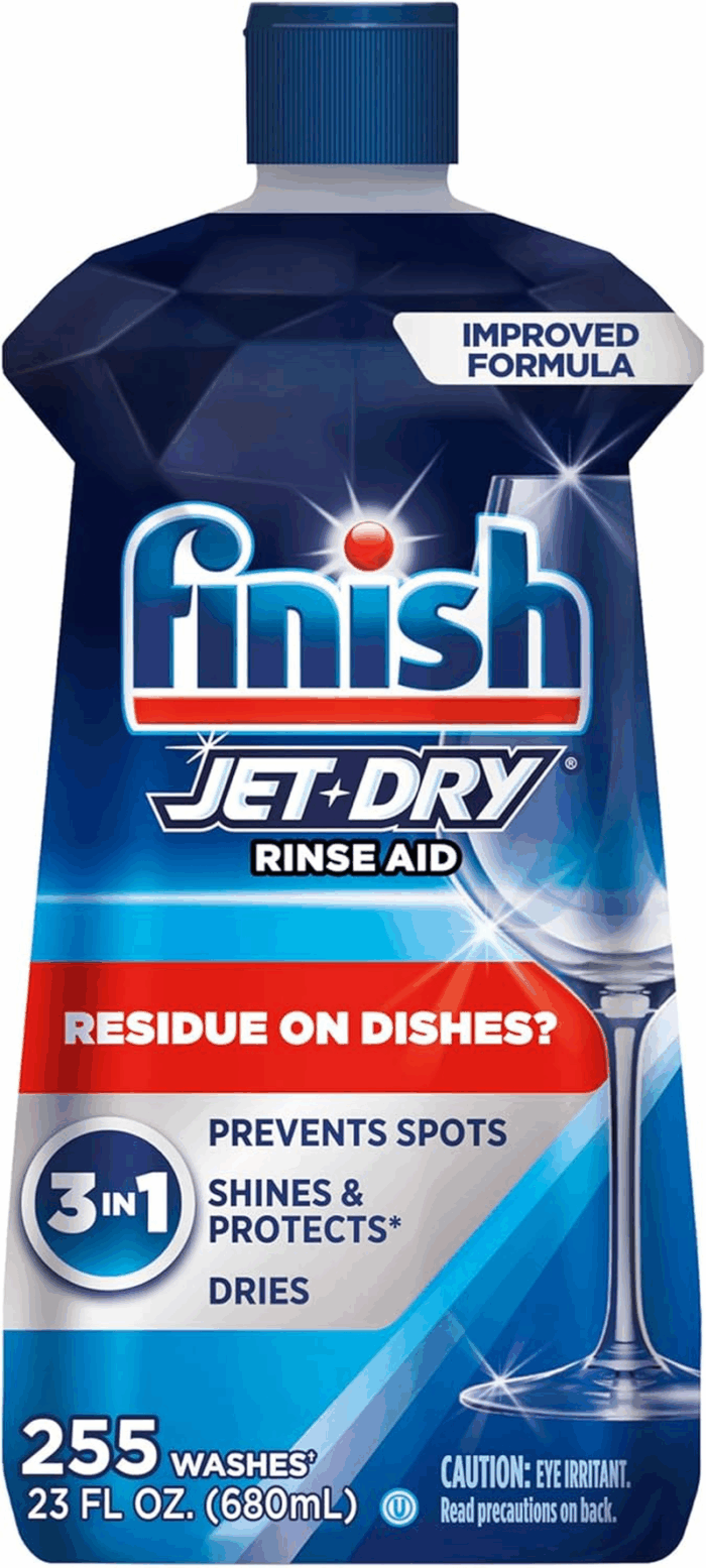 Jet-Dry Dishwasher Rinse Aid, Compatible with Dishwasher Detergent, Prevents Spots & Residues, Dries, Shine & Protects, 23 Oz, 225 Washes.