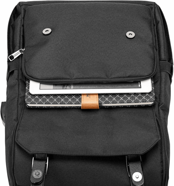 Vintage Backpack Travel Laptop Backpack with Usb Charging Port for Women & Men College Backpack Fits 15.6 Inch Laptop Black - Image 5
