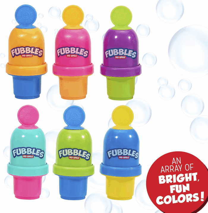 Fubbles No Spill Bubble Tumbler Minis Party Favor 12 Pack | Bubble Toy for Babies Toddlers and Kids | Includes 2Oz Bubble Solution and a Wand per Bottle (Assorted Colors) - Image 3