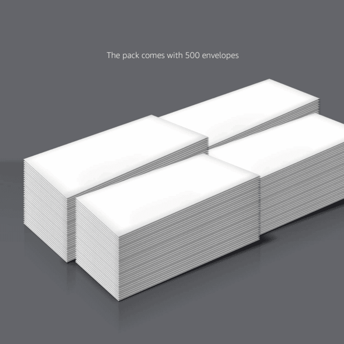 #10 Business Letter Envelopes with Gummed Seal, 500-Pack, No Tint - Image 5