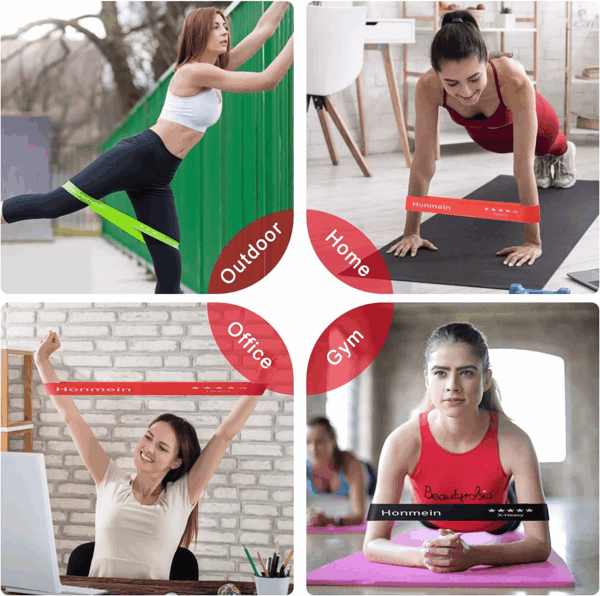 Resistance Bands for Working Out, Exercise Bands with 5 Resistance Levels Fit for Home Fitness, Strength Training, Natural Latex Resistance Band Include Instruction Guide and Carry Bag.… - Image 6