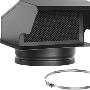 8 Inch Roof Vent Cover,Removable Roof Vent,Iron Roof Vent for Home Ventilation Systems,Black