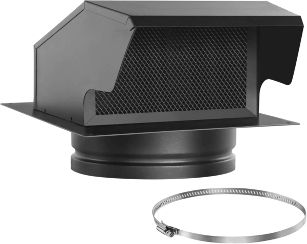 8 Inch Roof Vent Cover,Removable Roof Vent,Iron Roof Vent for Home Ventilation Systems,Black