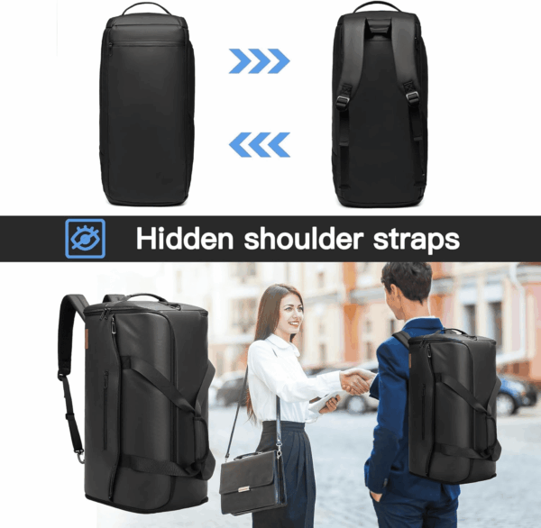 Garment Duffle Bags for Travel, Convertible Garment Bag with Shoe Compartment,3 in 1 Waterproof Travel Suit Bag with Shoulder Strap for Men Women - Image 6
