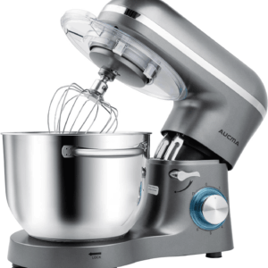 Stand Mixer,6.5-Qt 660W 6-Speed Tilt-Head Food Mixer, Kitchen Electric Mixer with Dough Hook, Wire Whip & Beater (6.5QT, Gray)
