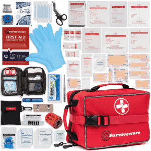 238 Pcs Comprehensive Premium Survival First Aid Kit - Medical Emergency Kit for Travel Camping Gear, Home Essentials & Outdoor Emergencies - HSA & FSA Eligible Survival Kit
