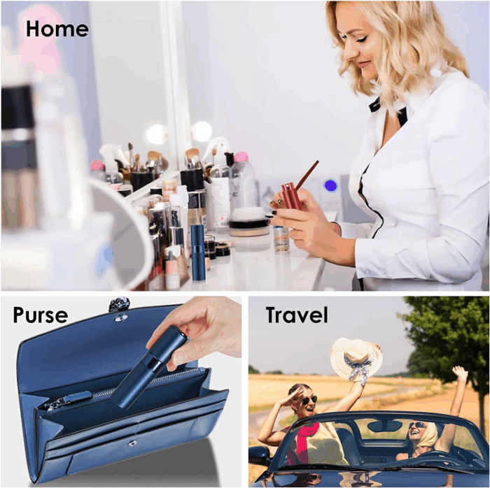 8Ml Travel Perfume Atomizer Bottles Refillable, Mini Fragrance Bottles for Perfume, Empty Cologne Sprayer Pocket Perfume Dispenser(4 Pack) - Image 7