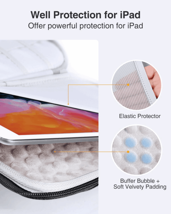 Electronic Organizer Travel Case Large, Hard Case for Electronics, EVA Tech Organizers, Travel Cable Bag with Shoulder Strap, Charger Organizers Carrying Cases for Ipad(Up to 11’’) - Image 4