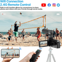 5K Video Camera Camcorder, 10X Optical Zoom 48MP UHD 30FPS Vlogging Camera for Youtube, Photography Recorder Camera with 270° 3" Rotation Screen, Microphone, Stabilizer, Remote Control - Image 5