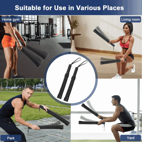 New Weighted Ropeless Battle Ropes for Home Gym, Premium Battle Rope for Advanced Fitness Training, Portable Workout Ropes for Working Out, Durable Exercise Ropes for Home Workout - 2PCS - Image 3