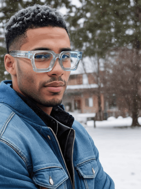 Enhanced Version Rectangle Chic Preppy Look Blue Light Blocking Glasses for Women Men RIVER-LIGHTER - Image 2