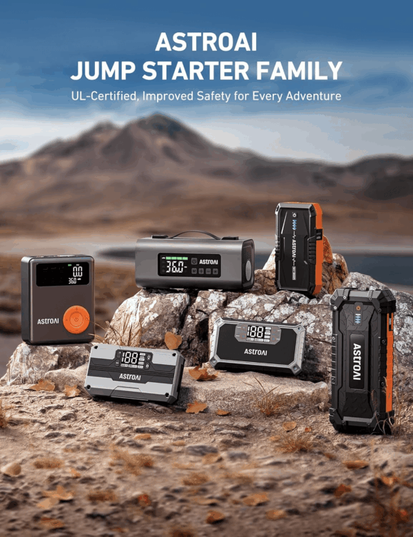 S8 Car Battery Jump Starter, 1500A Peak Car Jumper Starter Battery Pack for up to 6.0L Gas & 3.0L Diesel Engines, 12V Portable Jump Box with 3 Modes Flashlight and Jumper Cable (Orange) - Image 9