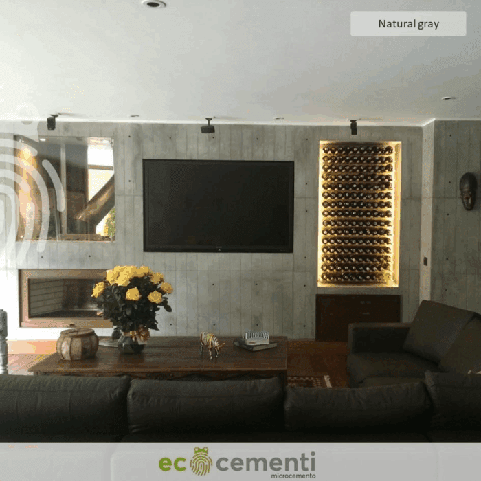 Microcement Continuous Coating for Walls and Floors - Versatile, Durable, and Elegant Surface for Home and Office Renovations (Gris Natural Gray, 11.02 Lb) - Image 4