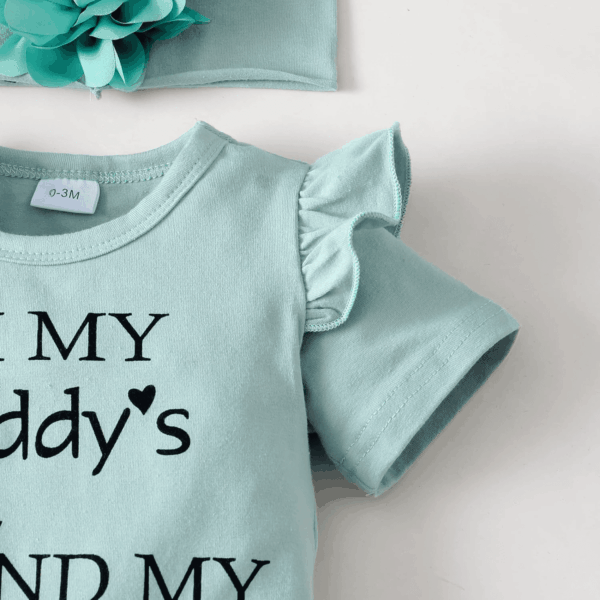 Newborn Infant Baby Girl Clothes Ruffle Romper Toddler Girl Floral Cotton Pant Sets Girls Clothing Outfit - Image 4