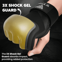 Gel Boxing Hand Wraps Inner Gloves for Men & Women, 80Cm Quick Wrist Straps, Padded Knuckle Protection for Muay Thai Kickboxing, Hand Wraps for Boxing & Martial Arts - Image 3