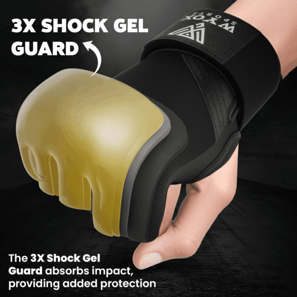 Gel Boxing Hand Wraps Inner Gloves for Men & Women, 80Cm Quick Wrist Straps, Padded Knuckle Protection for Muay Thai Kickboxing, Hand Wraps for Boxing & Martial Arts - Image 3