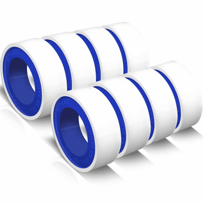 8 Rolls 1/2 Inch(W) X 520 Inches(L) Teflon Tape,For Plumbers Tape,Ptfe Tape,Water Pipe Sealing Tape,Plumbing Tape,Sealant Tape,Thread Seal Tape for Shower Head,Duct Tape,White