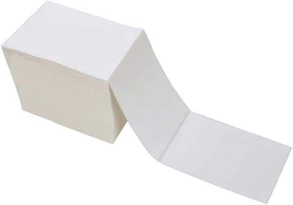 Fanfold 4 X 6 Direct Thermal Labels White Perforated Shipping Label, 500 Labels per Stack,1 Stack - Image 2
