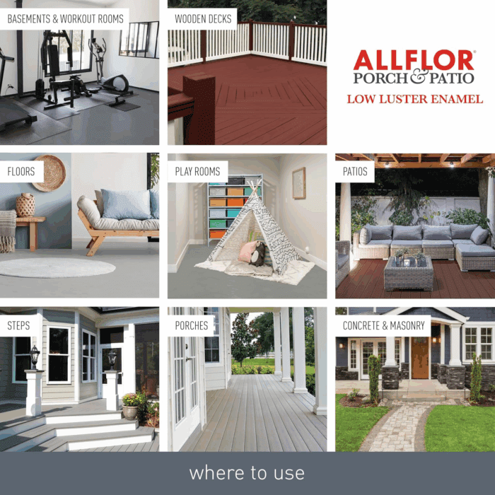ALLFLOR Porch, Patio and Floor Enamel Paint, Saddle Brown, 1 Quart, Extremely Durable Water-Based Formula, Ideal for Patios, Pool Decks, Basements & More - Image 8
