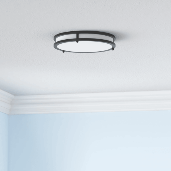 12 Inch Flush Mount Ceiling Lights, 36W 3200LM Black Dimmable Light Fixtures Ceiling Mount, 3000K-5000K Selectable Modern Kitchen Light Fixtures for Stairwell, Balcony, Corridor, Laundry (2-Pack) - Image 2