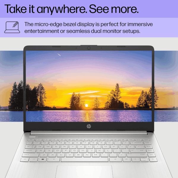 14 Inch Laptop, HD Display, Intel Core I3-1215U, 8 GB RAM, 256 GB SSD, Intel UHD Graphics, Windows 11 Home in S Mode, Natural Silver, 14-Dq5009Nr - Image 3