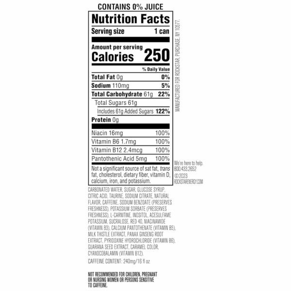 Punched Energy Drink, Fruit Punch, 16 Fl Oz (Pack of 12) (Packaging May Vary) - Image 8