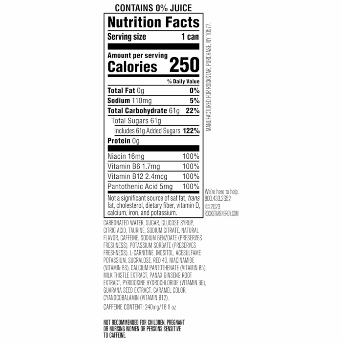 Punched Energy Drink, Fruit Punch, 16 Fl Oz (Pack of 12) (Packaging May Vary) - Image 8