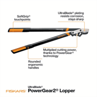 32-Inch Loppers for Tree Trimming, Heavy Duty, Low-Friction Sharp Steel Blade, Branch Cutter up to 2-Inch Diameter Cut Capacity, Powergear2 Technology That Multiplies Power for Less Effort - Image 2