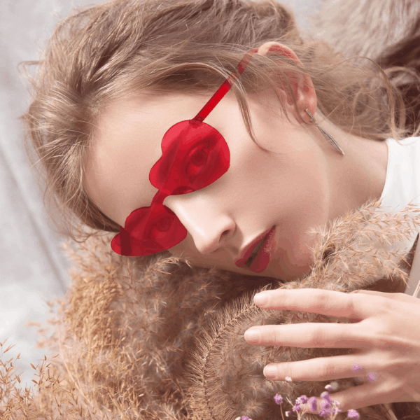 Heart Shaped Party Glasses - 3 Pairs, Colorful Sunglasses - Image 5