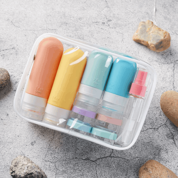 16 Pack Travel Bottles Set - TSA Approved Leak Proof Silicone Squeezable Containers for Toiletries, Conditioner, Shampoo, Lotion & Body Wash Accessories (16 Pcs/White Pack) - Image 3
