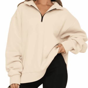 Womens Oversized Sweatshirts Fall Fashion Hoodies Half Zip Pullover Long Sleeve Shirts Clothes Outfits