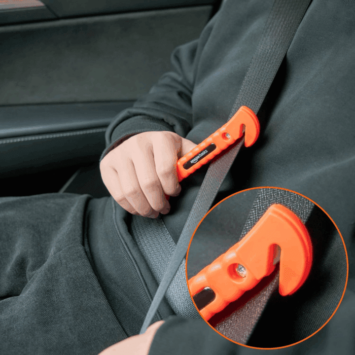 Emergency Seat Belt Cutter and Window Hammer Tool, Car Accessories, 2 Pack, - Image 6