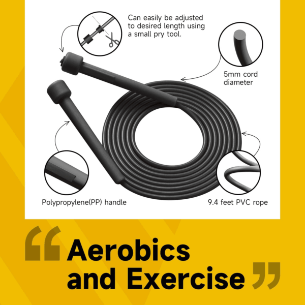 10 Pack Adjustable Jump Rope for Fitness and Exercise-Pvc Skipping Rope for Men,Women and Kids-Tangle-Free for Keeping Fit, Training, Workout - Image 4