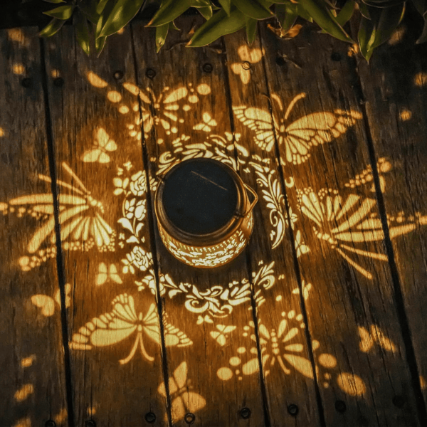 Solar Lanterns Outdoor Waterproof Butterfly Garden Decor Birthday Gifts for Women Mom Grandma, Hanging Solar Lights Metal Lantern Decoration outside for Yard, Patio, Backyard, Porch - Image 4