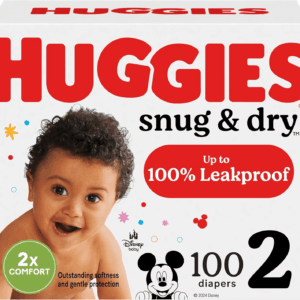 Size 2 Diapers, Snug & Dry Baby Diapers, Size 2 (12-18 Lbs), 100 Count, Packaging May Vary